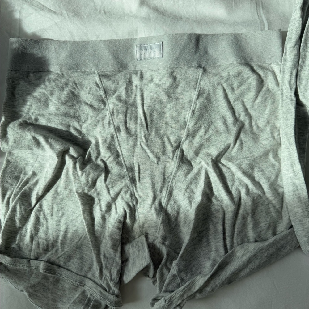 Skims heather grey boxer shorts